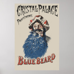 Poster Annonce victorienne de Bluebeard de style