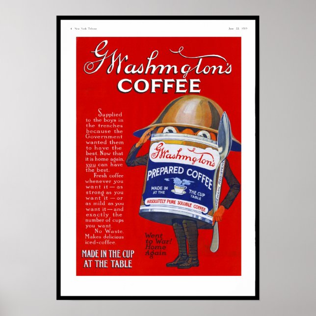 Poster Annonce Vintage 1919 Café (Devant)