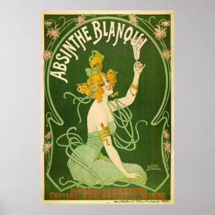 Poster Annonce vintage Absinthe Blanqui