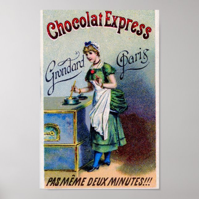 Poster Annonce Vintage - Chocolat Français, (Devant)