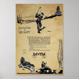 Poster Annonce vintage de marchandises sportives de