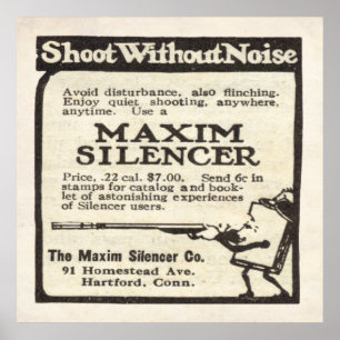 Poster Annonce vintage de silencieux de maxime à partir