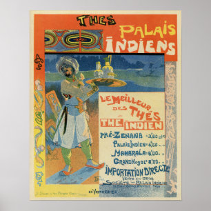 Poster Annonce Vintage de thé indien