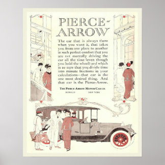 Poster Annonce vintage de voiture Pierce-Arrow