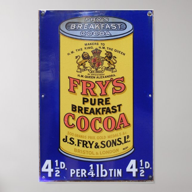 Poster Annonce Vintage - Fry's Breakfast Cocoa, (Devant)