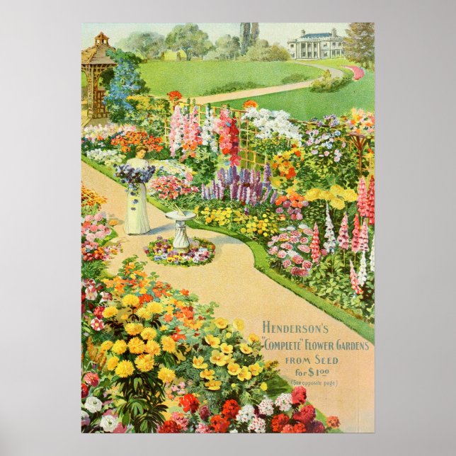 Poster Annonce Vintage Graines De Jardin (Devant)