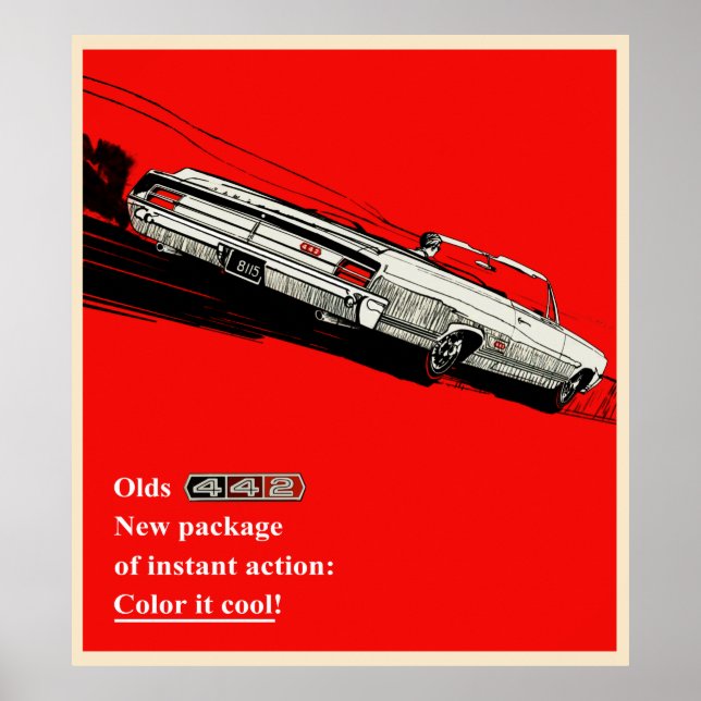 Poster Annonce vintage Olds 442 (Devant)