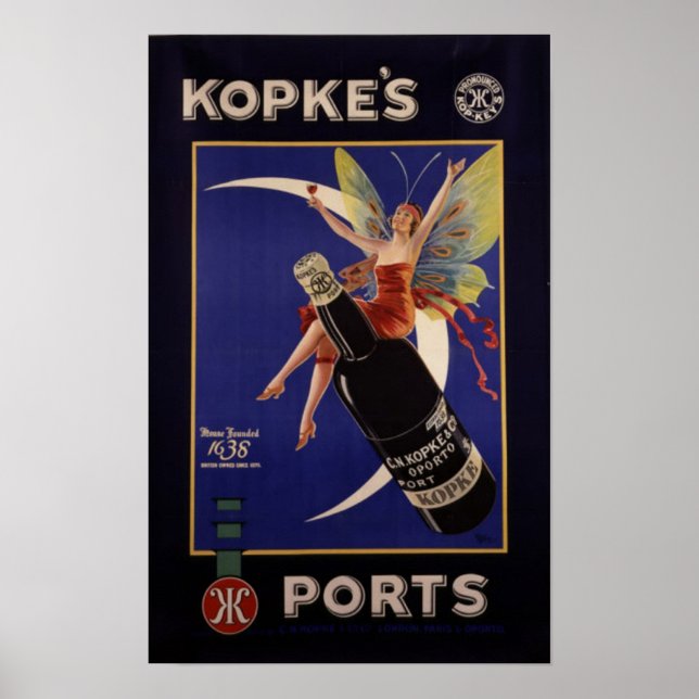 Poster Annonce vintage Ports de Kopke (Devant)