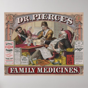Poster Annonce Vintage Pour Le Dr Pierces Family Medicine