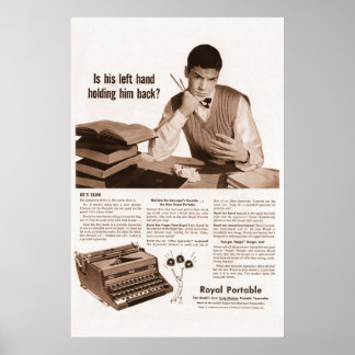 Poster Annonce vintage Royal Portable Typewriter de 1949