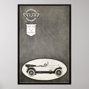 Poster Annonce voiture Stutz vintage de 1919