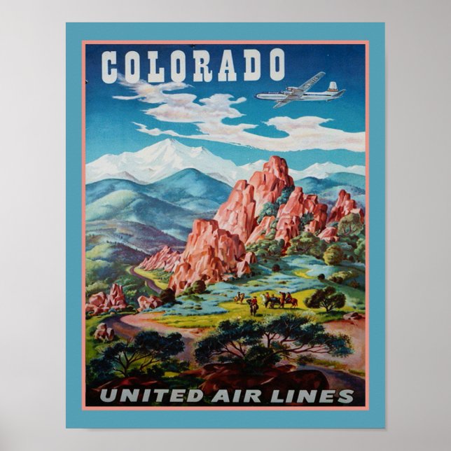 Poster Annonce voyage au Colorado 1947 (Devant)
