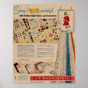 Poster Annonce Woolworth 1957