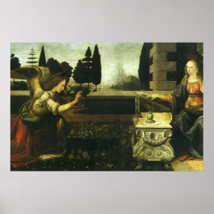 Poster Annonciation du Seigneur par Léonard de Vinci