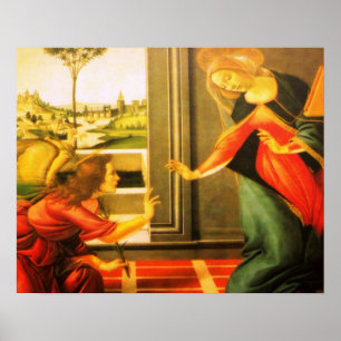 Poster Annonciation Vierge Marie et Saint Michel Archange