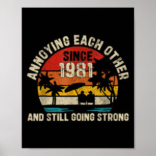 Poster Annoying Together depuis 1981 44th Mariage Annive