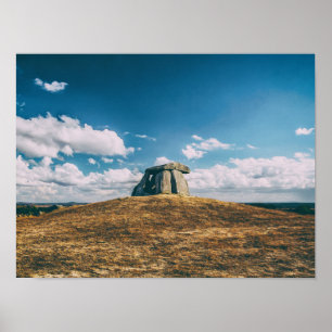 Poster Anta do Tapadao Dolmen. Ruines néolithiques à Crat