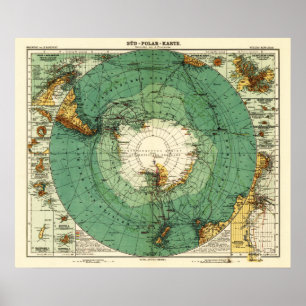 Poster AntarcticaPanoramic MapAntarctica