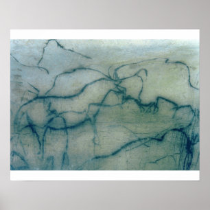 Poster Antelope and bison, perigordian