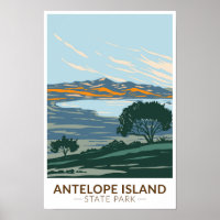 Antelope Island State Park Utah Vintage