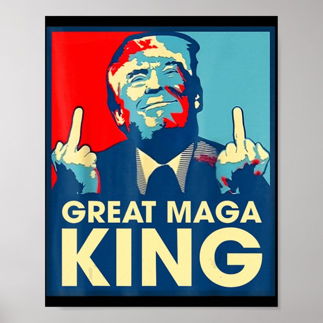 Poster Anti Biden Le Grand Maga King amusant Trump Ultra  (Devant)