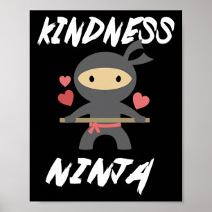 Poster Anti-harcèlement amusement Kindness Ninja School T