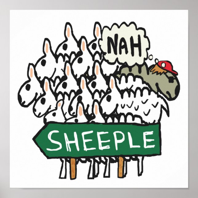 Poster Anti Sheeple (Devant)