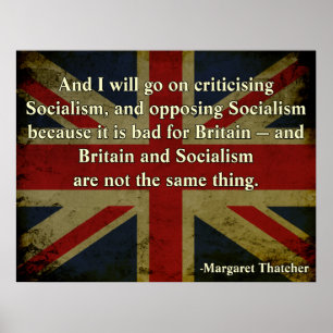 Poster Anti-Socialisme de Margaret Thatcher