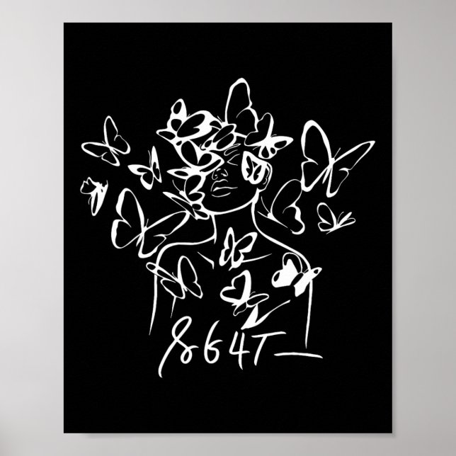 Poster Anti Trump 8647 Floral Resist 86 47 Empêchez Trump (Devant)