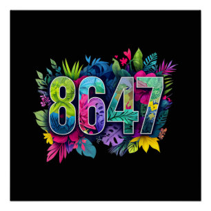Poster Anti Trump 8647 Floral Résister 86 47 Impeach Trum