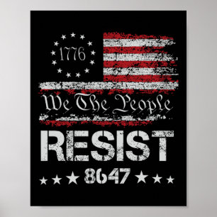 Poster Anti Trump 8647 Résiste à l'échec Trump Impeach 47