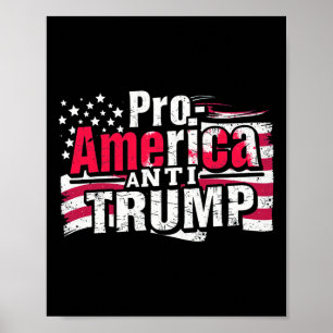 Poster Anti-Trump anti-américain - Le drapeau américain r