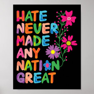Poster Anti Trump Artistic Floral Democrat Président Libe