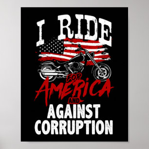 Poster Anti Trump Biker Résiste Contre La Corruption Mani