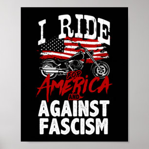 Poster Anti Trump Biker Résiste Contre La Manifestation D