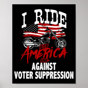 Poster Anti Trump Biker Résiste contre la suppression des