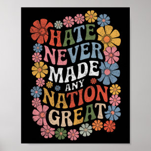 Poster Anti Trump Floral Democratique Président libéral