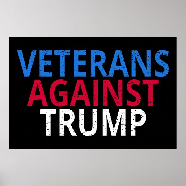 Poster Anti-Trump - Les vétérans contre Trump (Devant)