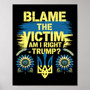 Poster Anti-trump Pro-ukraine Faire porter le chapeau à l