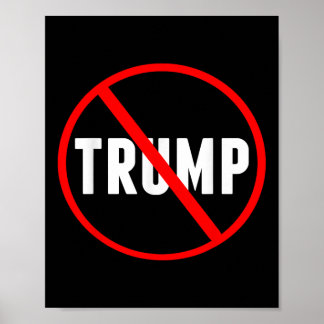 Poster Anti Trump Red Circle X Politique