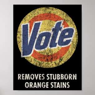 Poster Anti-Trump Vote Lessive Détergent Drôle Vintage