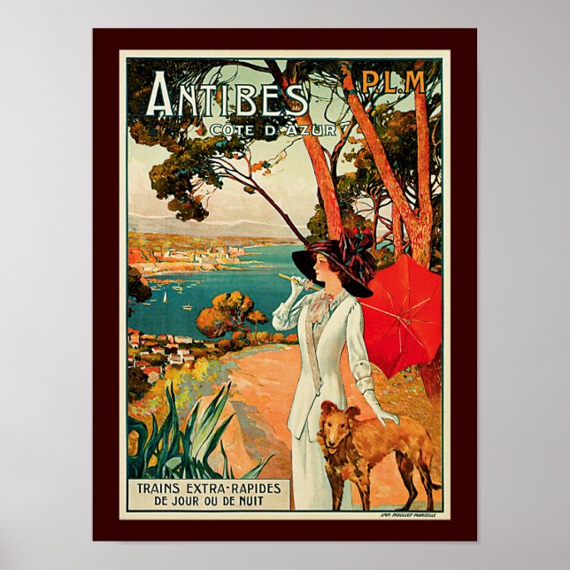 Poster Antibes Côte d'Azur (Devant)
