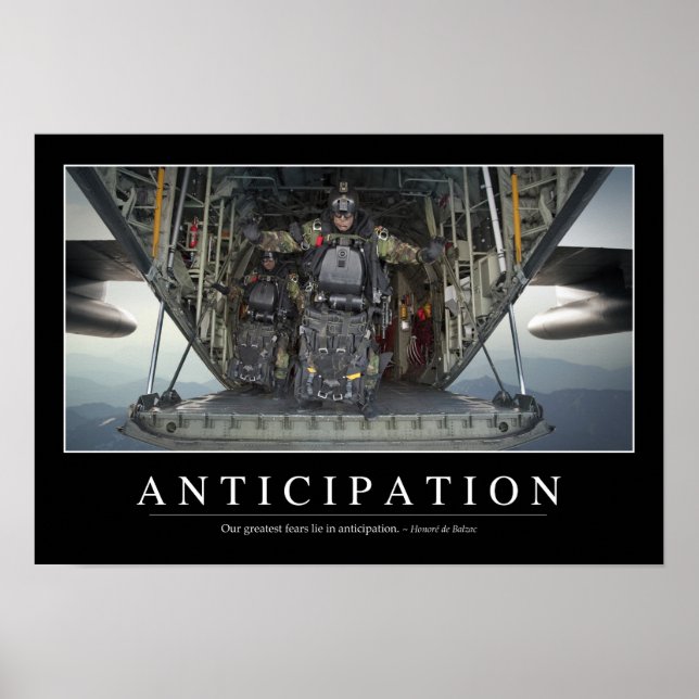 Poster Anticipation : Citation Inspirationnelle (Devant)