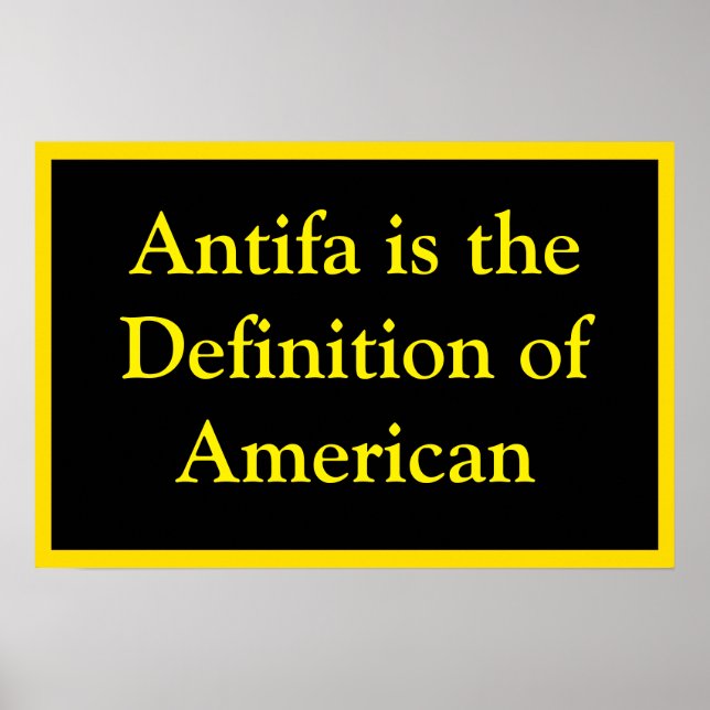Poster Antifa définit l'Américain patriotique (Devant)