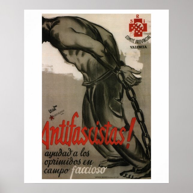 Poster Antifasciste ! Aidez l'affiche oppressed_Propagand (Devant)