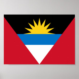 Poster Antigua et Barbuda Flag