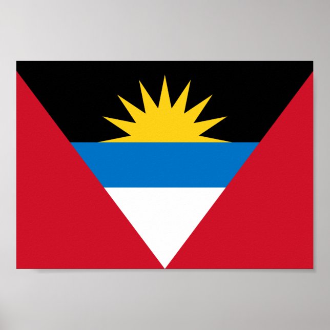 Poster Antigua et Barbuda Flag (Devant)