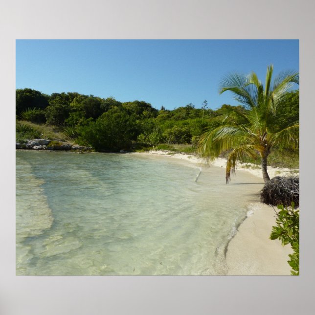 Poster Antiguan Beach Beautiful Tropical Landscape (Devant)