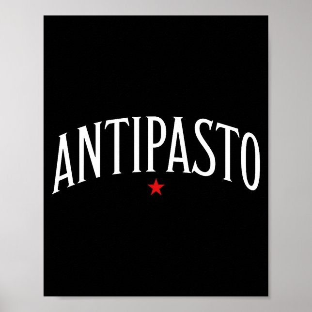 Poster Antipasto, Italian Food Lover Foodie  (Devant)