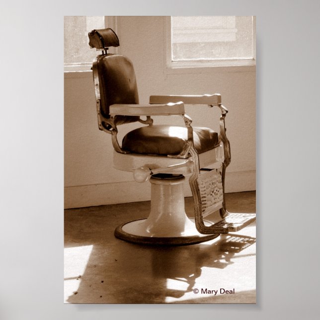 Poster Antique Barber Chaise (Devant)